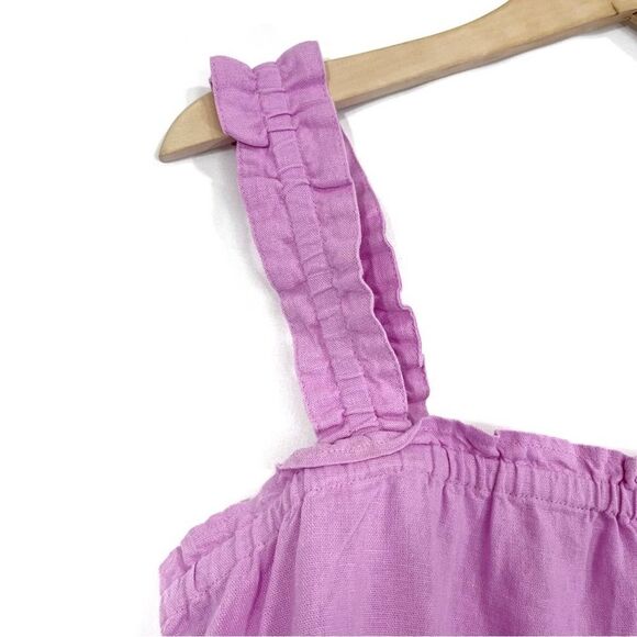BP Purple Linen Blend Cropped Tank Top Medium - Picture 3 of 7